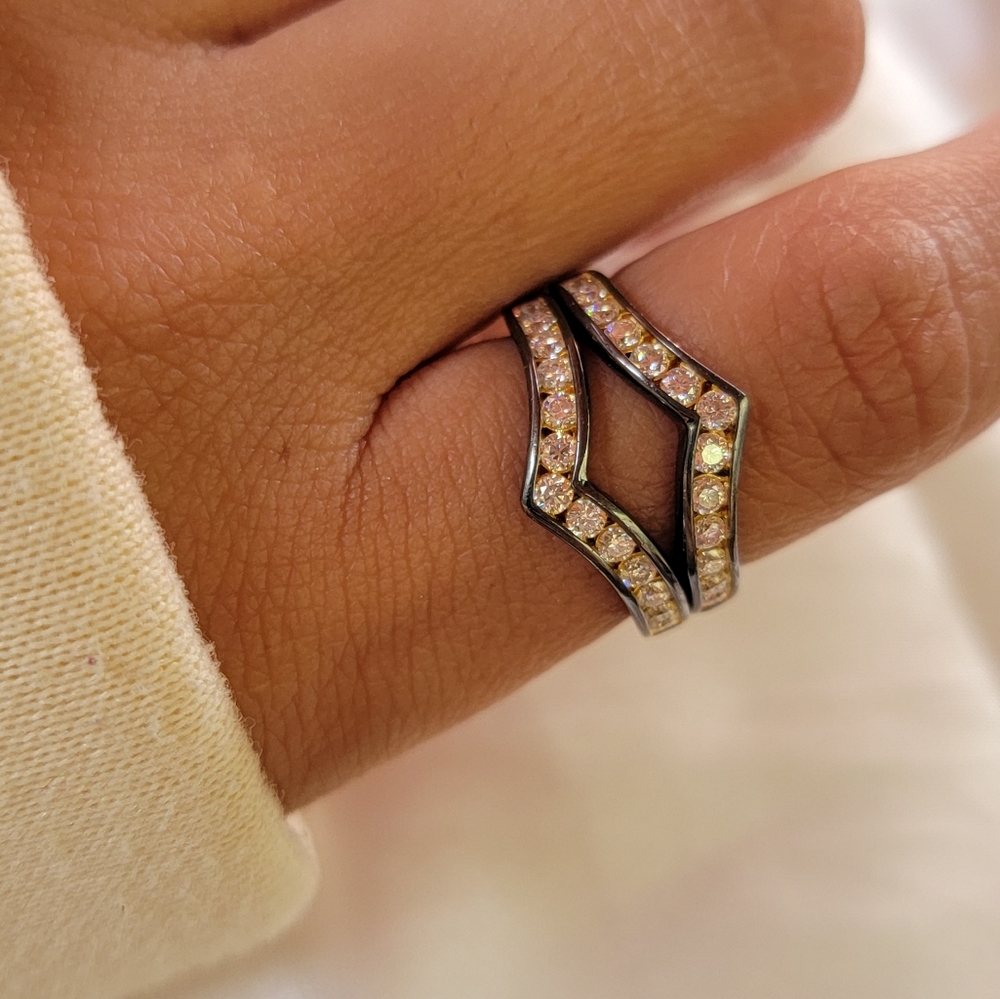 Sterling V Rings with Stones